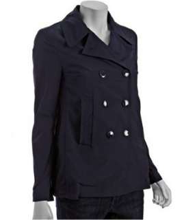 Moncler navy blue Eugenie double breasted waterproof jacket 
