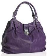 style #308604802 purple haze leather gathered large hobo