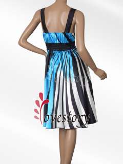   Bow Blues Empire Line Party Dress 27181 US Size 14 610585148563  