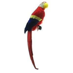  Red Macaw Artificial Bird with Bright Colored Feathers for Costumes 