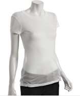 style #306928402 white modal cashmere crewneck t shirt