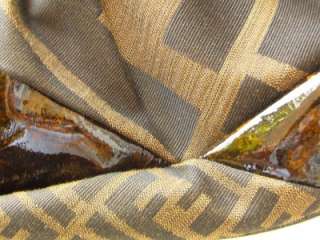 FENDI Handbag TO YOU Patent Leather Zucca Top Frame Clutch or Shoulder 
