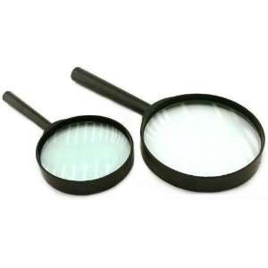  2 Magnifying Glasses 5x Stamp Coin Magnifier Loupe Tool 