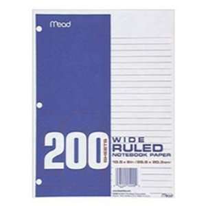 Mead 15200   Filler Paper, 16 lbs., Wide Ruled, 3 hole punched, 10 1/2 