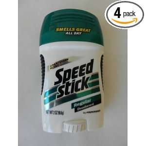 Speed Stick Regular Deodorant, Net. Wt. 2 Oz. (4 Pack Value Bundle)