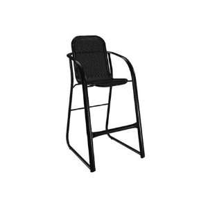   Mesh Aluminum Metal Arm Patio Bar Stool Flagstone Finish Home