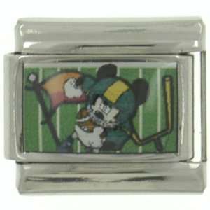 Animal Disney Mickey Mouse Football Licensed Italian Charms Bracelet 