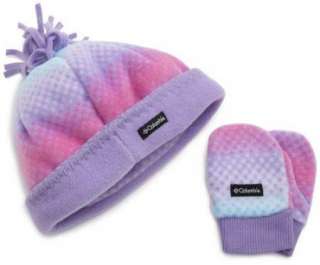 NEW Columbia Frosty Fleece Hat & Mittens Girls Infant or Toddler 