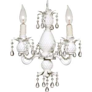  Camilla Milk Glass 3 Arm Chandelier   White