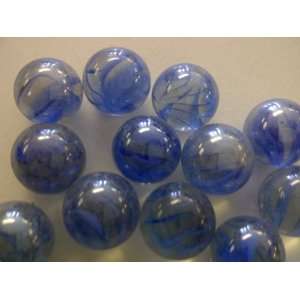  TBC MIXED BLUES Unique Decorative Marbles 100% Glass 