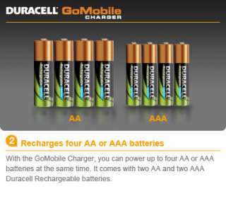 com Duracell Go Mobile Charger / Rechargeable / includes car adaptor 