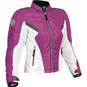   Womens Mesh Street Bike Racing Motorcycle Jacket   Pink/White / Small