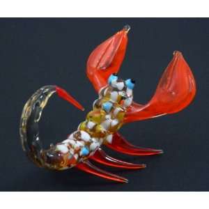  Glass Blown Art Figurine Murano Style Animal Scorpio 