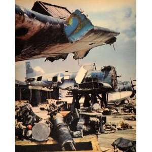  1944 Print Planes Military Damage Norfolk Naval Air Station 