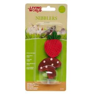  LW Nibblers, Wood Chews, Strawberry and Mushroom on a 