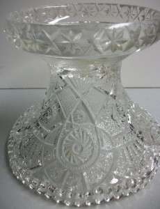 1914 Imperial Glass Punch Bowl Stand Pressed Glass Broken Arches 