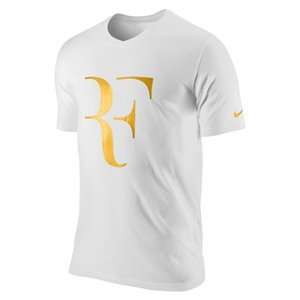 Nike Mens Federer Practice Court Tennis T Shirt White Size XXL 