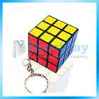 3x3x3 Rubiks Cube Puzzle Magic Game Kid Toy SOLUTION Fun Key Ring