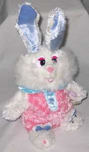 Plush 15 Pink Blue Musical Rabbit Singing & Moving  