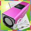 Music Angel TF U disk FM LED Speaker For iPod Pink 9116  