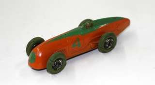 DINKY TOYS 23A MG RACING CAR PRE WAR ORANGE GREEN #4 VERY VERY NICE 