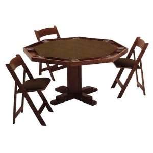   57 Oak Pedestal Base Poker Table 