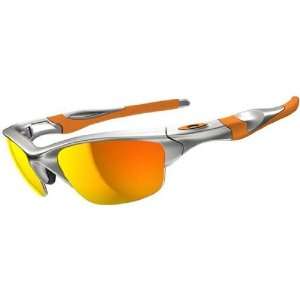 Oakley Half Jacket 2.0 Adult Sport Designer Sunglasses   Silver/Fire 