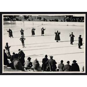  1936 Winter Olympics Figure Skating Judges Ice Print 