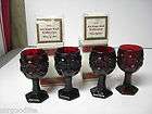 avon cape cod ruby red cup goblets set 2  