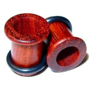   Bloodwood Single Top Hat Organic Wood Tunnels Exotic Plugs Jewelry