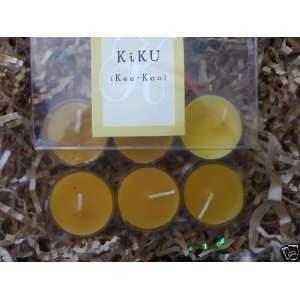  Kiku Oriental Roses Beeswax Tealight Candles 6 Pack Gift 