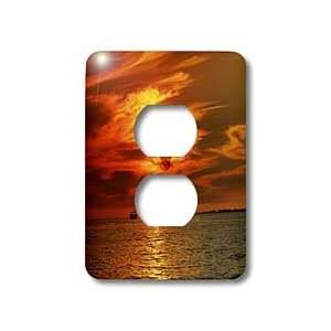   and Yellow Florida Sunset   Light Switch Covers   2 plug outlet cover