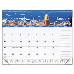  Visual Organizer  Panoramic Harbor Views Monthly Desk Pad Calendar 