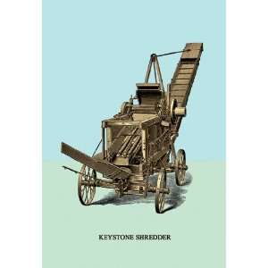  Keystone Shredder 12X18 Art Paper with Gold Frame