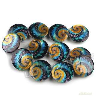 1string 110385+ Magical Circles Flat Round Disc Loose Faux Shell Beads 