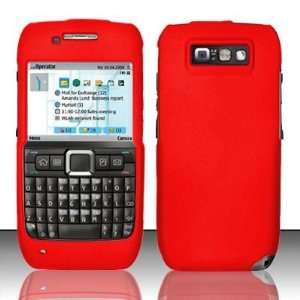   RED Hard Rubber Feel Plastic Cover Case for Nokia E71 
