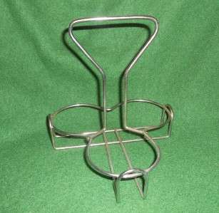 RESTAURANT METAL CONDIMENT RACK SAUCE BOTTLE HOLDER 3 Ring Chrome 