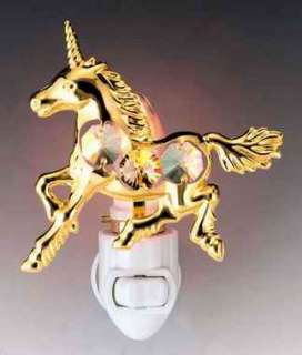 Unicorn 24k Gold Plated Swarovski Crystal Night Light  
