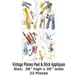  Wallpaper York RoomMates Vintage Planes Peel & Stick 