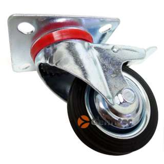Set Of (16) 3 Swivel Caster With Brake Wheels Base & Wheel Bearings 