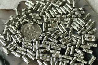 24 Bali Tube Beads Antique Silver Style a137  