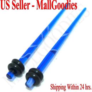1034 Blue Marble Stretchers Ear Tapers 12G 12 Gauge 2mm  