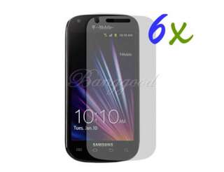 6x Clear Screen Guard Protector Film For T Mobile Samsung Galaxy S 