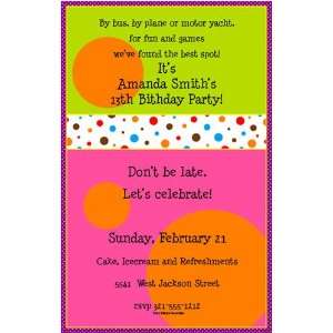   Party Invitations   Party Dots Invitation