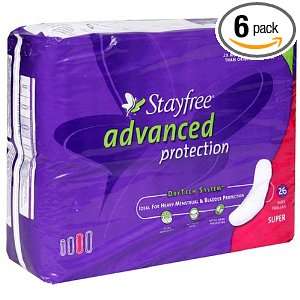  Stayfree Advanced Protection Pads, Super Protection, Case 