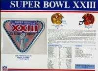 1989 SUPER BOWL 23 PATCH 49ERS BENGALS WILLABEE WARD  