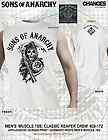 NEW SONS OF ANARCHY CLASSIC REAPER CREW BIKER WHITE MUS