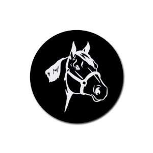 Quarter Horse Round Rubber Coaster set 4 pack Great Gift Idea