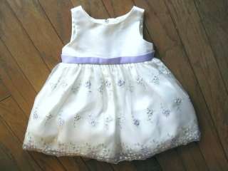 Baby Girls White Dress Cinderella Purple Bolero Sweater Jacket 24 