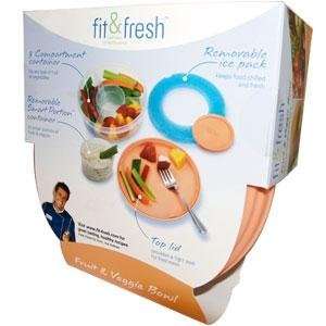  Fit & Fresh, Fruit & Veggie Bowl with Removable Ice Pack 